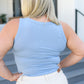 Just One More Ribbed Tank in Light Blue