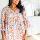 Let's Go Boho Floral Babydoll Top
