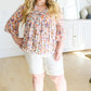 Let's Go Boho Floral Babydoll Top