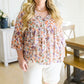 Let's Go Boho Floral Babydoll Top