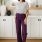 Petunia High Rise Wide Leg Jeans in Plum