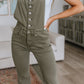 Olivia Control Top Release Hem Overalls in Olive