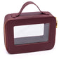 PU Leather Travel Cosmetic Case in Wine