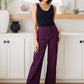 Petunia High Rise Wide Leg Jeans in Plum