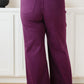 Petunia High Rise Wide Leg Jeans in Plum