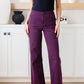 Petunia High Rise Wide Leg Jeans in Plum
