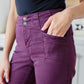 Petunia High Rise Wide Leg Jeans in Plum