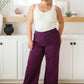 Petunia High Rise Wide Leg Jeans in Plum