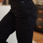 Reese Rhinestone Slim Fit Jeans in Black