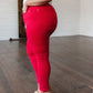 Ruby High Rise Control Top Garment Dyed Skinny Jeans in Red