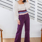 Petunia High Rise Wide Leg Jeans in Plum