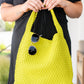 Woven and Worn Tote in Citron
