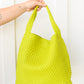 Woven and Worn Tote in Citron