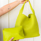 Woven and Worn Tote in Citron