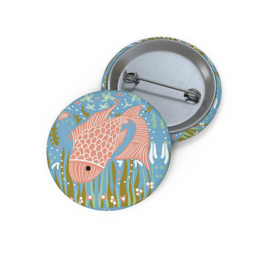 Fish Custom Pin Buttons