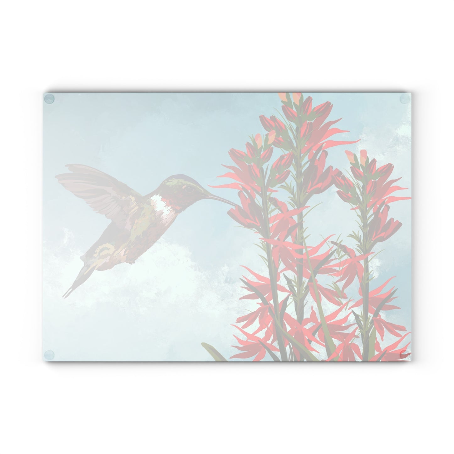 Hummingbird Glass Cutting Board