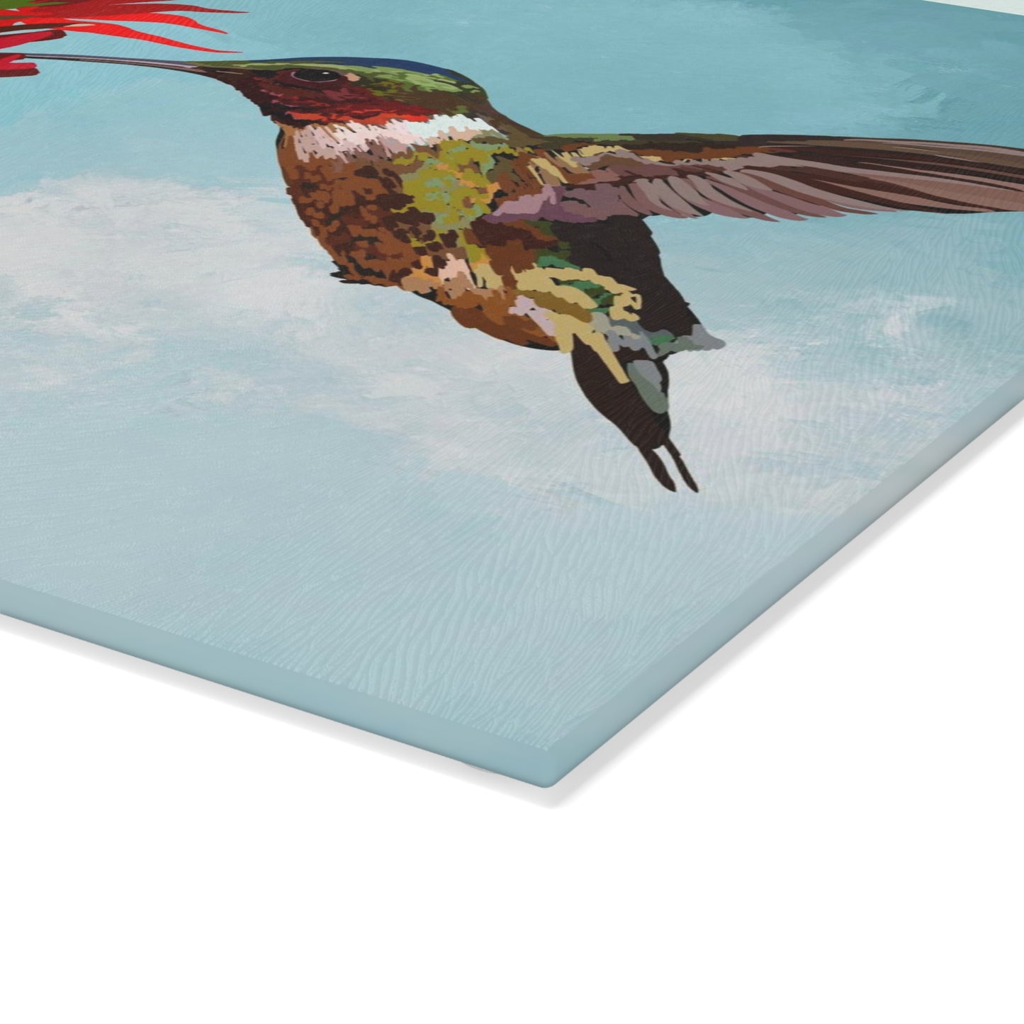 Hummingbird Glass Cutting Board