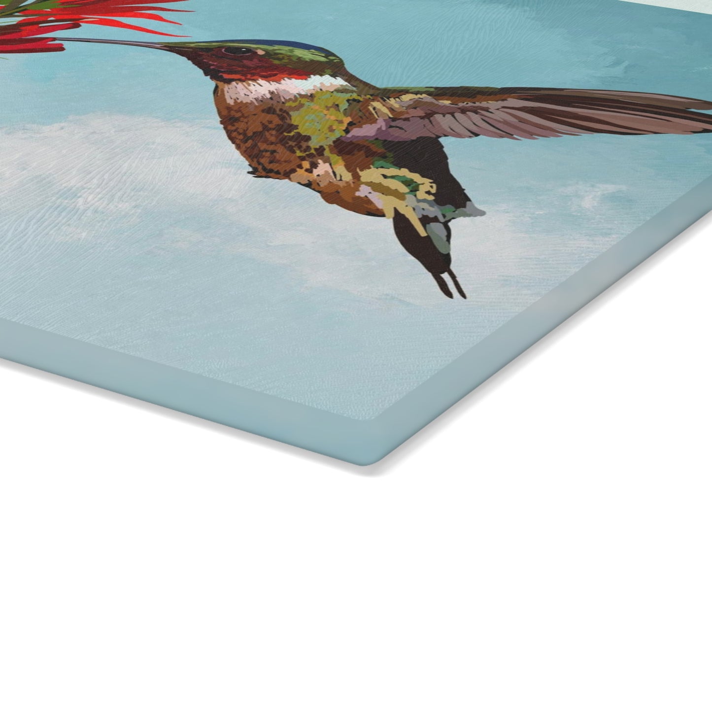 Hummingbird Glass Cutting Board