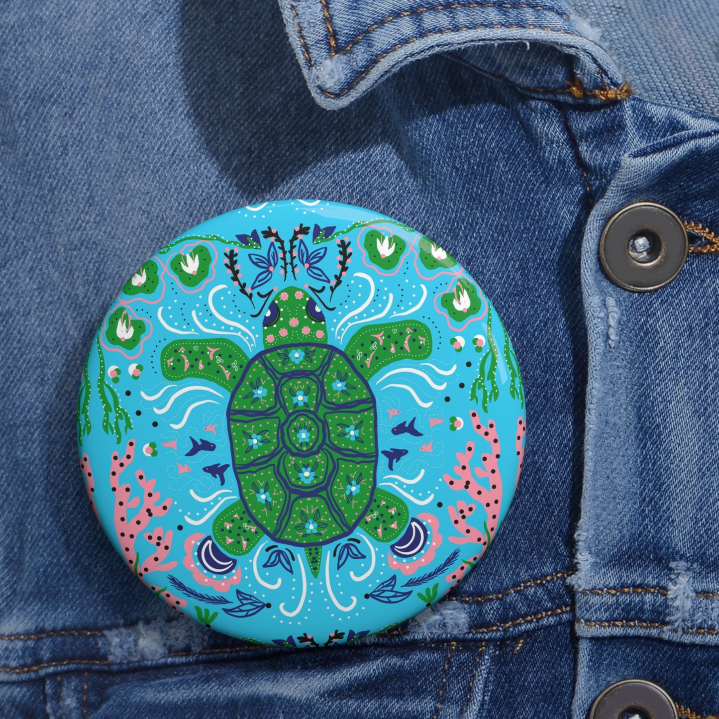 Turtle Custom Pin Buttons