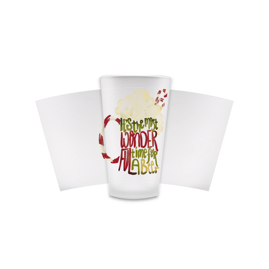 It’s the Most wonderful time for a beer Frosted Pint Glasses