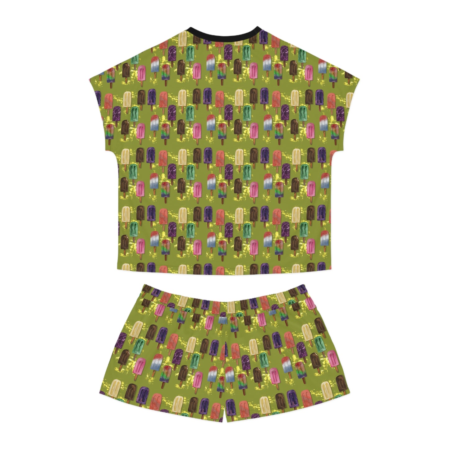 Summer treat - green Women's Short Pajama Set (AOP)