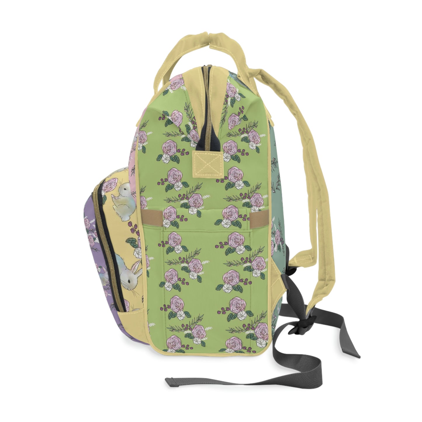 Multifunctional Diaper Backpack- multi bunny