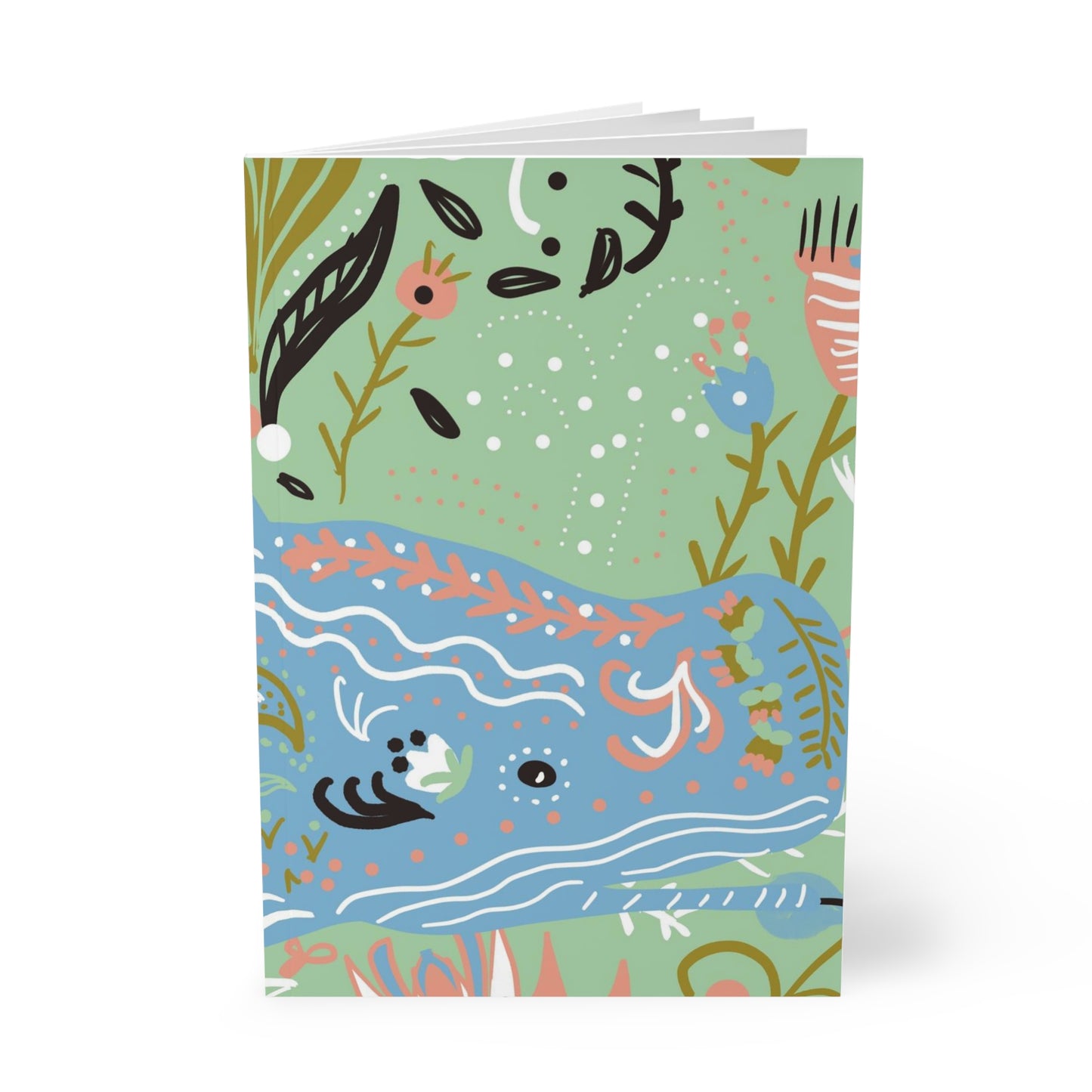 Whale Softcover Notebook, A5