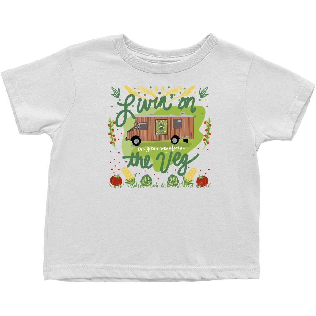 Livin on the Veg green vegetarian (Toddler Sizes)